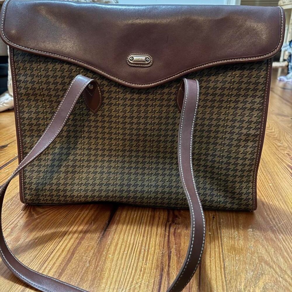 Vintage EspritBbrown Tan Houndstooth
